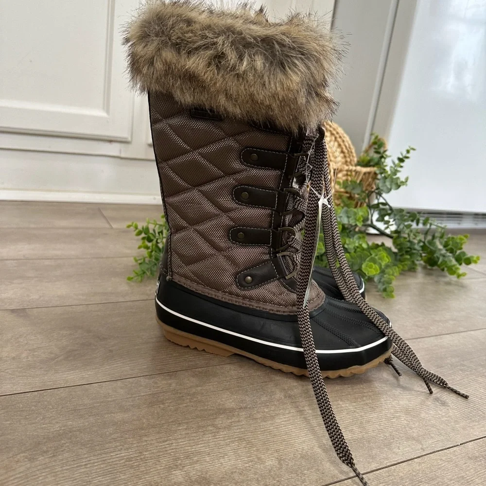New Bearpaw Mckinley Women's Insulated Tall Winter Boots Water Proof Size 5